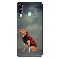 Samsung Galaxy M40 Kılıf Köpek Kıyafetleri (31) TPU Kılıf Pitbull Yelek