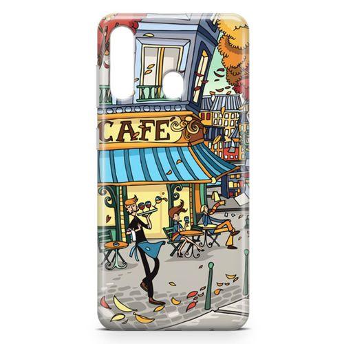 Samsung Galaxy M40 Kılıf Paris Kafe Arka Kapak Koruma Desenli Full Koruyucu