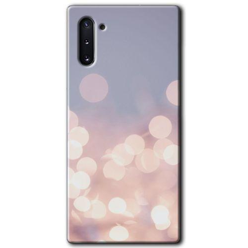 Samsung Galaxy Note 10 Kılıf HD Desen Baskılı Arka Kapak + Temperli Cam - Blur Lights
