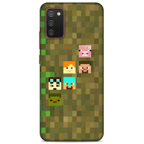 Lopard Samsung Galaxy A02S Uyumlu Kılıf PiXel (14) Lansman Kılıf Minecraft Karakterleri