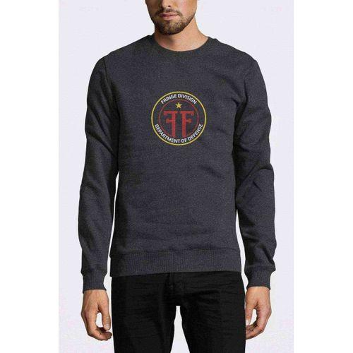 Fringe Division Logo Baskılı Füme Antrasit Erkek Sweatshirt