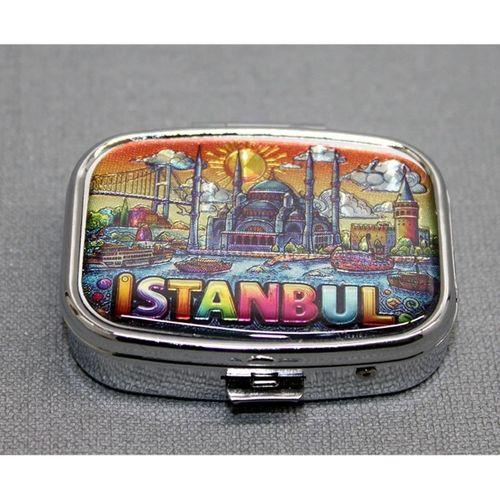 İstanbul Temalı İlaç Kutusu Anahtarlık Alk4371