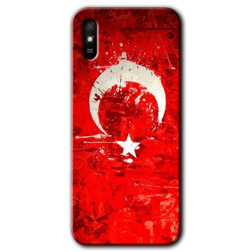 Xiaomi Redmi 9A Kılıf Baskılı Arka Kapak - Albayrak 2 +Tam Ekran Koruyucu