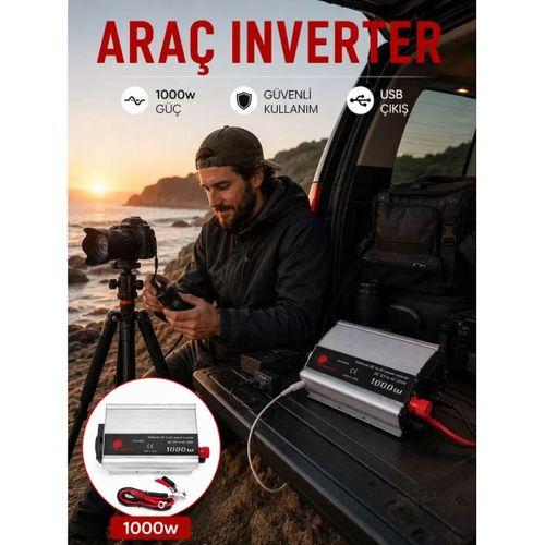 Araçtan Elektrik Kullanımı Sağlayan 1000w Akü İnvertör