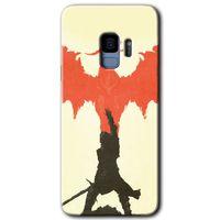 MRCİLETİSİM MRCİLETİSİM Samsung Galaxy S9 Kılıf HD Desen Baskılı Arka Kapak + Temperli Cam - Dragon Hunter 1