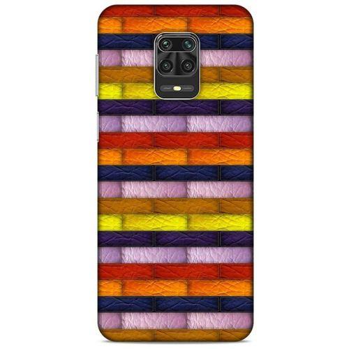 Xiaomi Redmi Note 9 Pro Kılıf Patchwork (30) Silicone Case Şeker Pembe Sarı