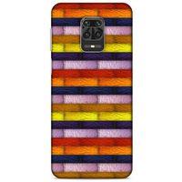 Xiaomi Redmi Note 9 Pro Kılıf Patchwork (30) Silicone Case Şeker Pembe Sarı