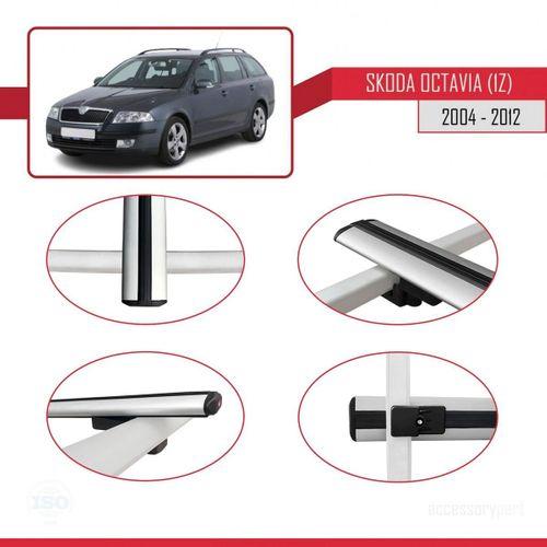 Skoda Octavia (1Z) 2004-2012 Arası ile uyumlu Basic Model Ara Atkı Tavan Barı GRİ 3 ADET