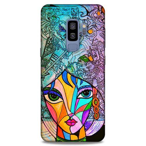 Lopard Samsung Galaxy S9 Plus Uyumlu Kılıf Sürreal Yüzler ♀ (48) Bumper Kılıf Desenli