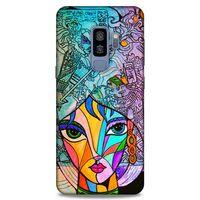 Lopard Samsung Galaxy S9 Plus Uyumlu Kılıf Sürreal Yüzler ♀ (48) Bumper Kılıf Desenli