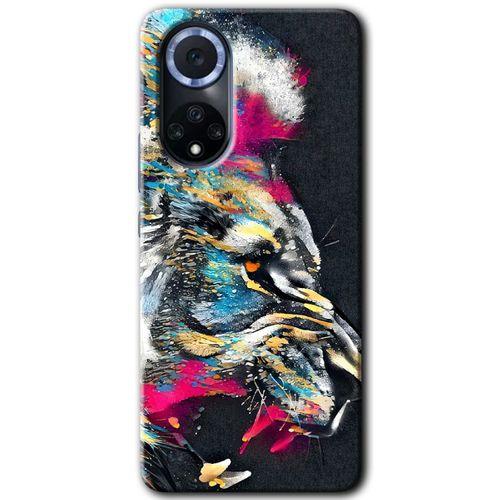 Potkal Hediye Fabrikası Huawei Nova 9 Kılıf HD Desen Baskılı Arka Kapak - Colorfull Aslan