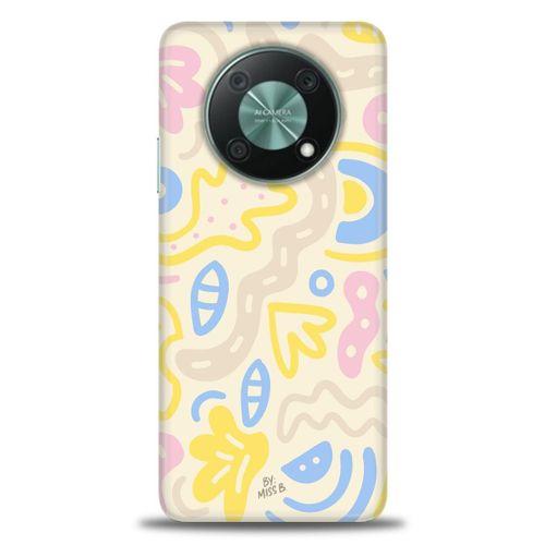 Huawei Nova Y90 Kılıf HD Baskılı Kılıf - Krem Tonları + Tam Ekran Koruyucu