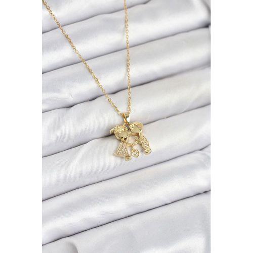 316L Çelik Zincir Gold Renk Erkek Kız Model Kadın Kolye