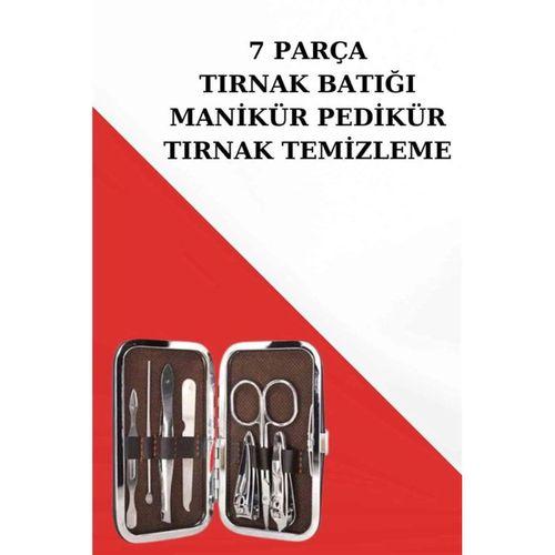 Manikür Pedikür Seti 7 Parça Tırnak Mantarı Tırnak Batığı Temizleme Taşınabilir