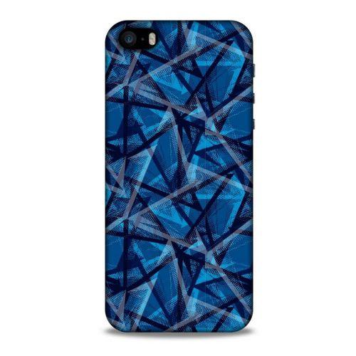 Apple Iphone 5S Uyumlu Kılıf Mavi Delisi (46) Core Armor Kılıf Geometrik