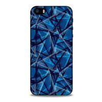 Apple Iphone 5S Uyumlu Kılıf Mavi Delisi (46) Core Armor Kılıf Geometrik