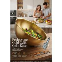 Gold Çelik Profesyonel Kase 28 cm - Çok Amaçlı Karıştırma Kabı, Salata & Sunum Kasesi, Dekoratif Meyvelik 723295