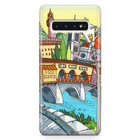 Samsung Galaxy S10 Plus Kılıf Floransa Romantik Arka Kapak Koruma Desenli Full Koruyucu