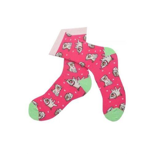 Bulldog Köpek Desenli Çorap Erkek Uzun Çorap Clb