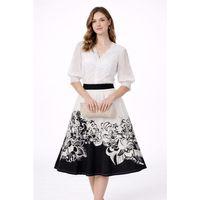 ALEXANDERGARDI Desenli Yandan Fermuarlı Kloş Uzun Etek