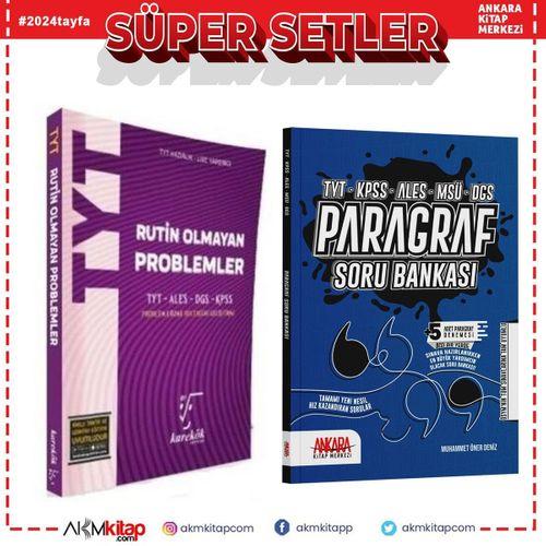Karekök Rutin Olmayan Problemler ve Ankara Kitap Merkezi Paragraf Soru Bankası Seti 2 Kitap