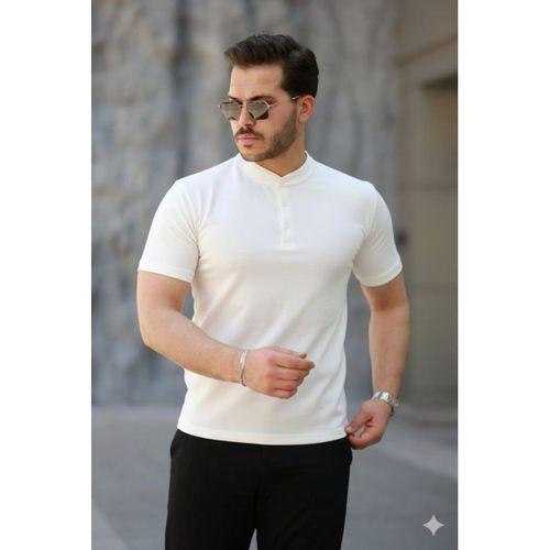 Erkek Kısa Kollu Hakim Yaka önü Düğmeli Viskon Bluz