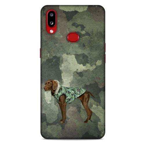 Samsung Galaxy A10s Kılıf Köpek Kıyafetleri (49) Ultra Silikon Kılıf Kamuflaj Mont