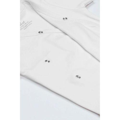 Organik Natural Basic Style Kruvaze Uzun Kol Body BS17102 Beyaz