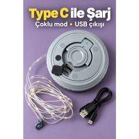 Led Şeritli Kamp Işığı Type C Şarj Girişli