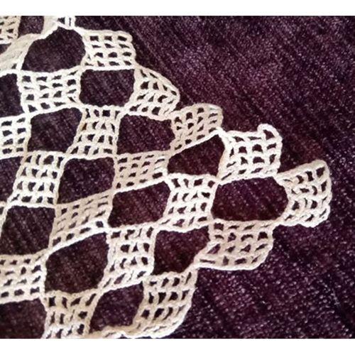 El İşi Dantel Tığ İşi Bej 22X12,5Cm