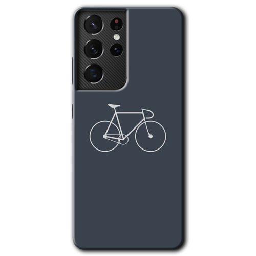 Samsung Galaxy S21 Ultra HD Baskılı Kılıf + 9D Tam Ekran Koruyucu - Bike