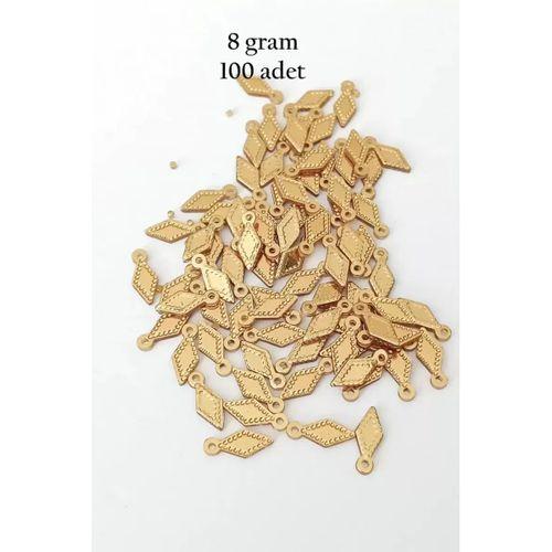 Oya Abiye Bileklik Kolye Pleksi Metalik Plastik Pul Altın Renk 8 gram 100 adet - BNC490