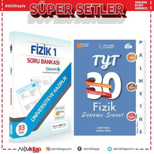 Farklı Sistem TYT Fizik Soru Bankası ve Palme Palmetre Serisi Deneme Seti 2 Kitap