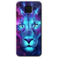 BeRa Aksesuar Xiaomi Redmi Note 9 Pro Kılıf Baskılı Kapak - Neon Lion +Tam Kaplayan Mat Seramik