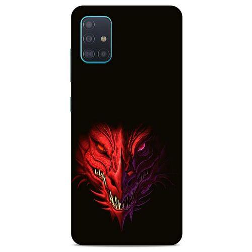 Samsung Galaxy A51 Kılıf Dragons (16) Kalın Kılıf Kırmızı King Ejderha
