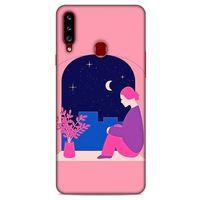 Samsung Galaxy A20s Kılıf Depresyon (3) Kapak Lacivert Turuncu