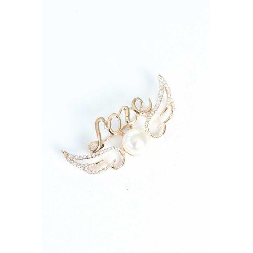 Zirkon Taşlı Metal Broş