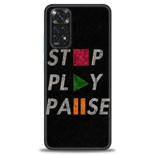 Xiaomi Redmi Note 11S Kılıf HD Baskılı Kılıf - Stop Play + Tam Ekran Koruyucu