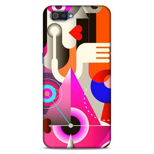 Lopard Oppo Realme C2 Uyumlu Kılıf Soyut Sanat (17) Baskılı Tasarım Kılıf
