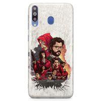 Samsung Galaxy M30 Kılıf La Casa De Papel Arka Kapak Koruma Desenli Full Koruyucu