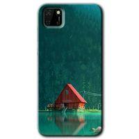 Potkal Hediye Fabrikası Huawei Y5P HD Baskılı Kılıf + 9D Tam Ekran Koruyucu - House In Woods