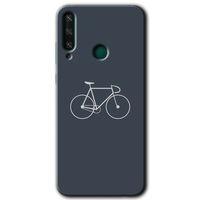 Huawei Y6P Kılıf HD Desen Baskılı Arka Kapak + Temperli Cam - Bike