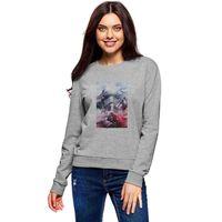 Wars Wallpaper Baskılı Gri Kadın Sweatshirt