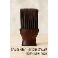 Berber Ense Fırçası Saç Temizleme Fırçası - Berber Temizlik Fırçası Masif Ahşap