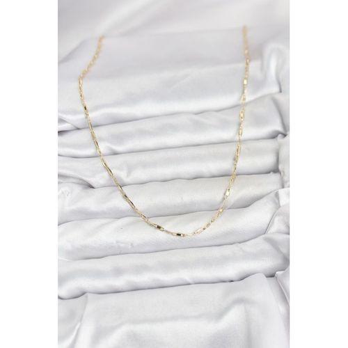 CM 14K Gold Renk Pirinç Ataç Zincir 60 cm Kadın Kolye