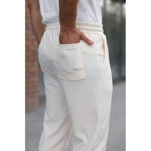 Erkek Fitilli Beli Lastikli Rahat Pantolon