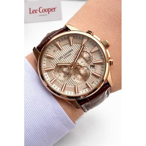 Lee Cooper Erkek Kol Saati 50 Mt Suya Dayanıklı Deri Kordon Bileklik Hediyeli VS.BLKT.0921