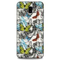 Samsung Galaxy J6 Plus Kılıf Kelebek Etkisi (22) Tam Koruma Kılıfı Cam Göbeği