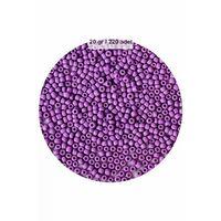 Mor Renk 4 mm Yaklaşık 220 adet/20 gram Cam Boncuk Oya Yazma Bileklik ve Kolye