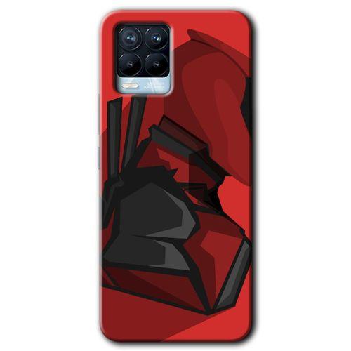 MRCİLETİSİM Realme 8 Pro Kılıf Baskılı Kapak - DeadPool + 5D Tam Kaplayan Cam